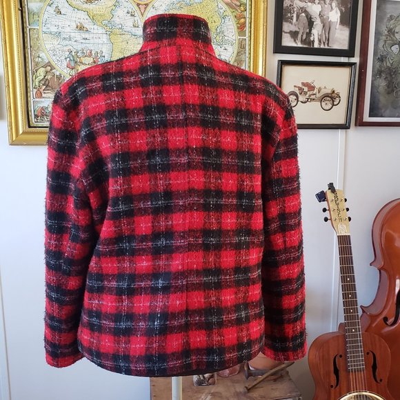 Vintage Plaid Zip Up Jacket - Picture 5 of 8